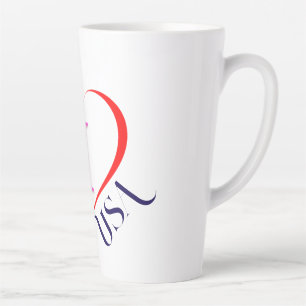 I Love USA Latte Mug