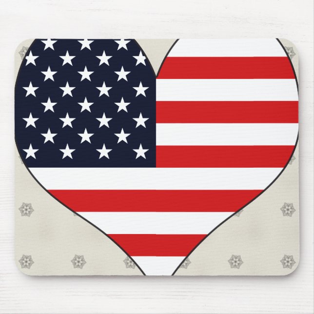 I Love Usa Mouse Mat (Front)