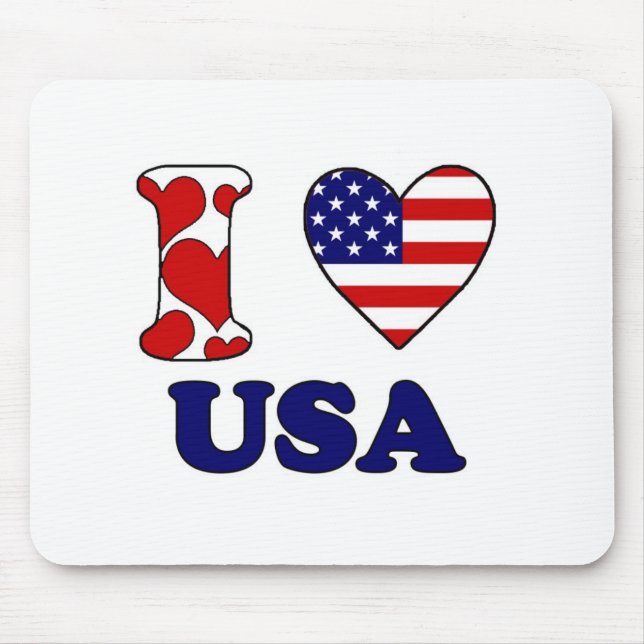 I love USA Mouse Mat (Front)