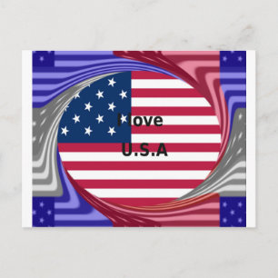 I LOVE USA POSTCARD