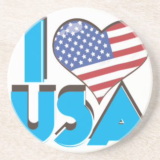 I Love USA Retro 80s Coaster