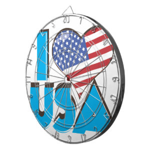 I Love USA Retro 80s Dartboard