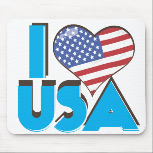 I Love USA Retro 80s Mouse Mat