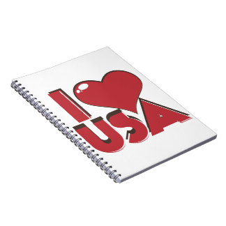 I Love USA Retro 80s Notebook