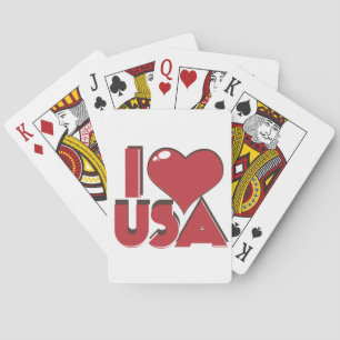I Love USA Retro 80s Playing Cards