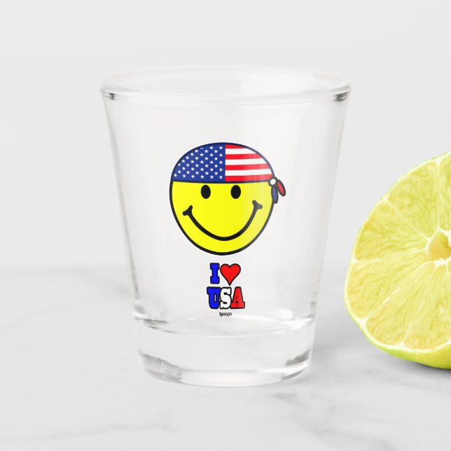 I LOVE USA SHOT GLASS (Front)