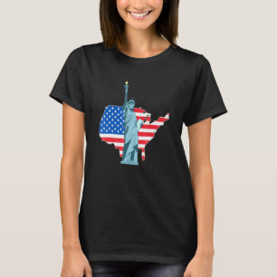 I Love Usa Souvenirs - Cute Usa Monument Art T-Shirt