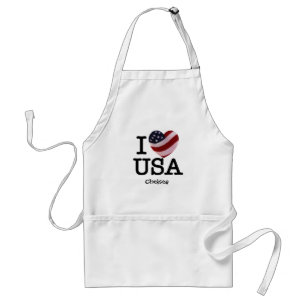 I Love USA Standard Apron