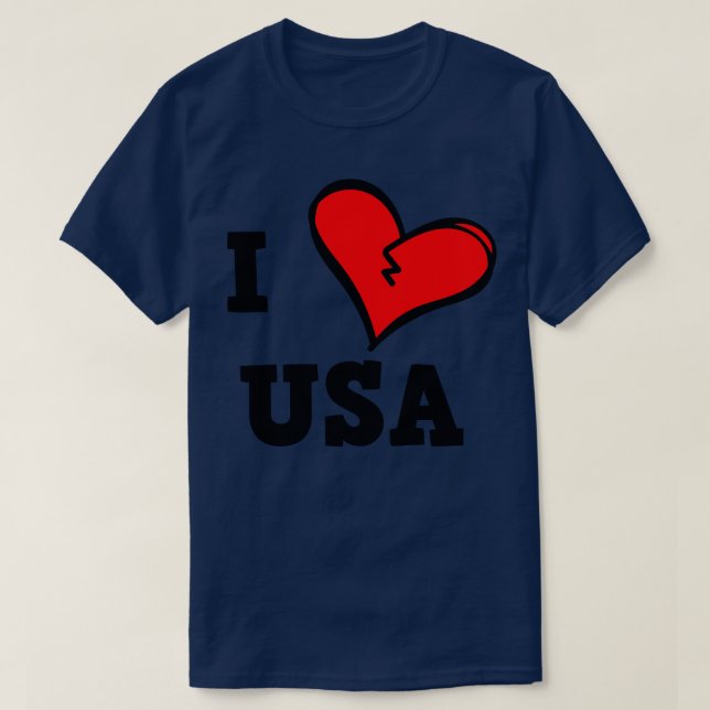 I Love USA T-Shirt (Design Front)