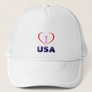 I Love USA Trucker Hat