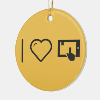 I Love Using Ipad Ceramic Tree Decoration