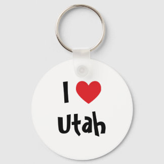 I Love Utah Key Ring