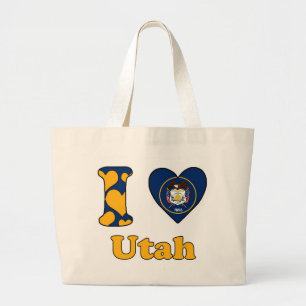 I love Utah Large Tote Bag
