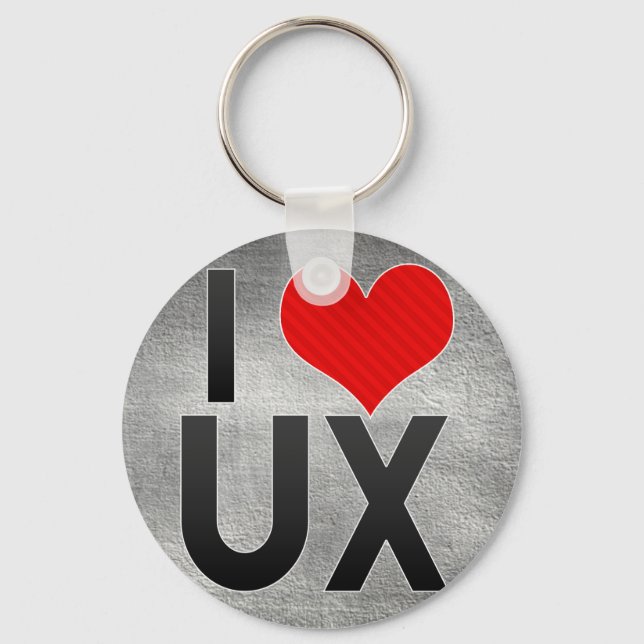 I Love UX Key Ring (Front)