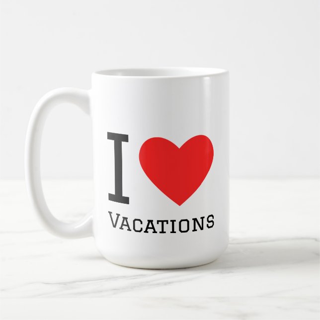 I love vacations coffee mug (Left)