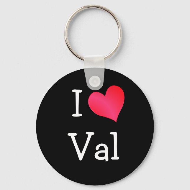 I Love Val Key Ring (Front)