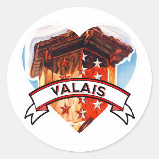 I Love Valais Classic Round Sticker