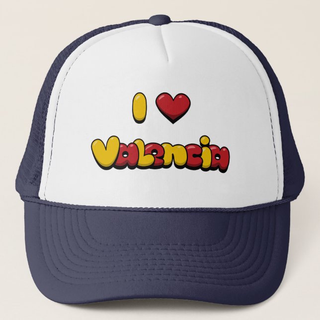 I Love Valencia Trucker Hat (Front)