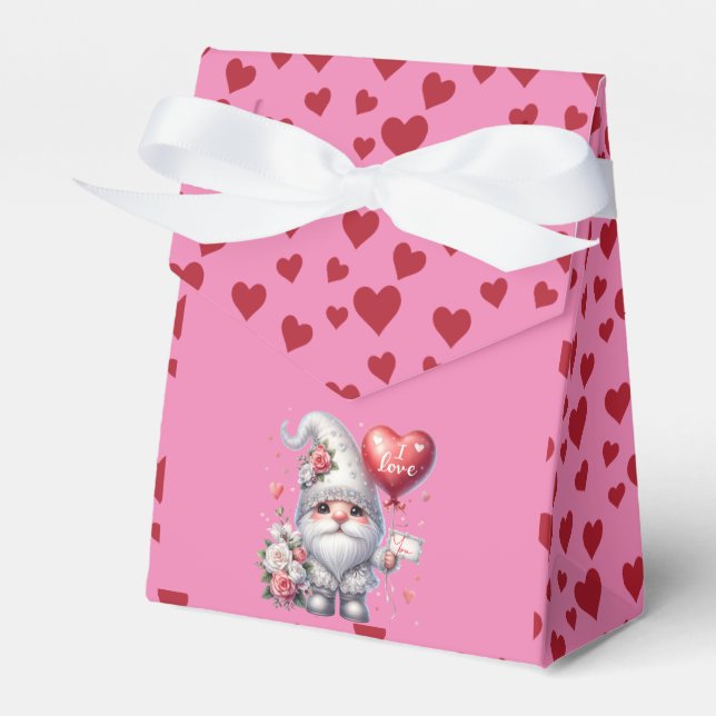 "I Love..." Valentine's Gnome Favour Box (Front Side)