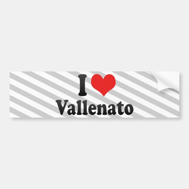 I Love Vallenato Bumper Sticker (Front)