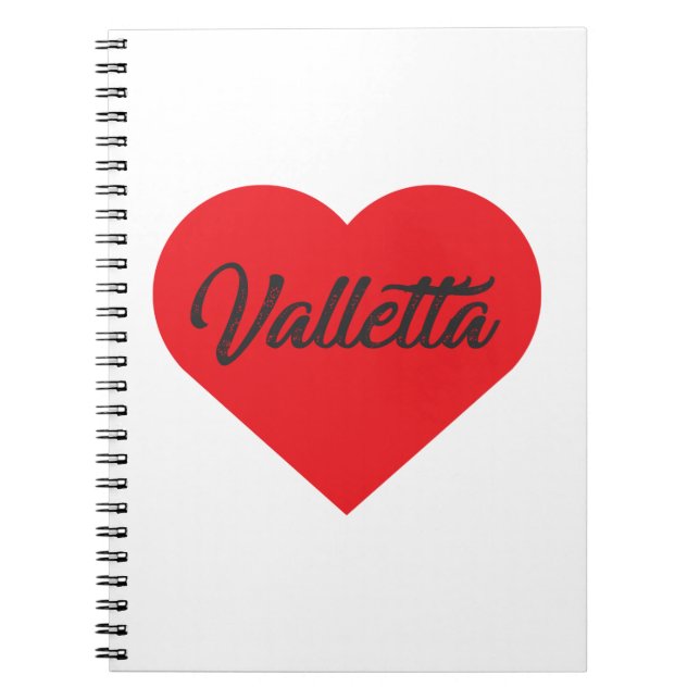 I Love Valletta - Malta Notebook (Front)