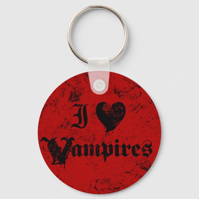 I Love Vampires Key Ring (Front)