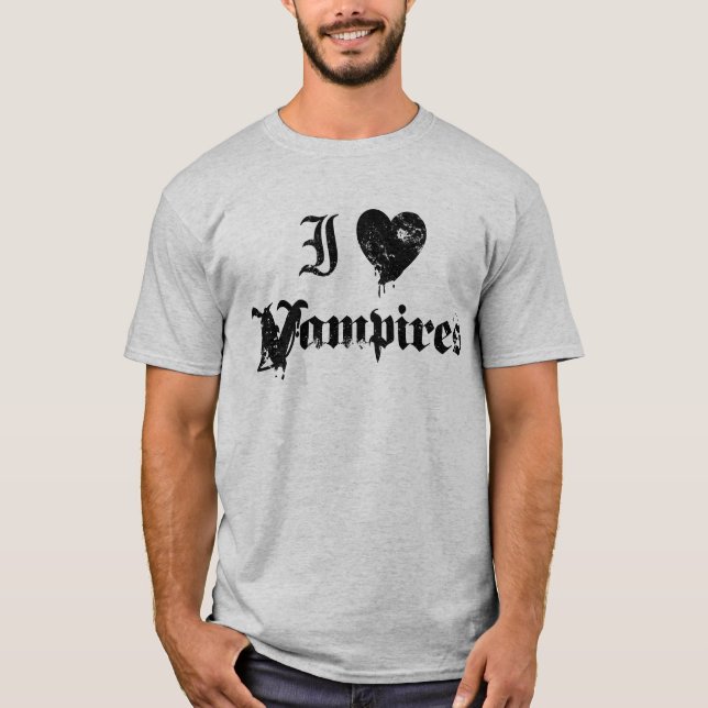 I Love Vampires T-Shirt (Front)