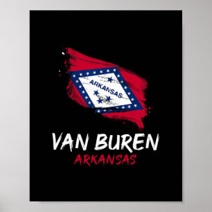 I Love Van Buren Arkansas Splatter Trip Vacation S Poster