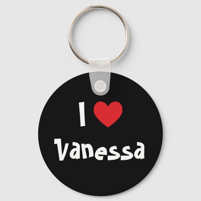 I Love Vanessa Key Ring (Front)