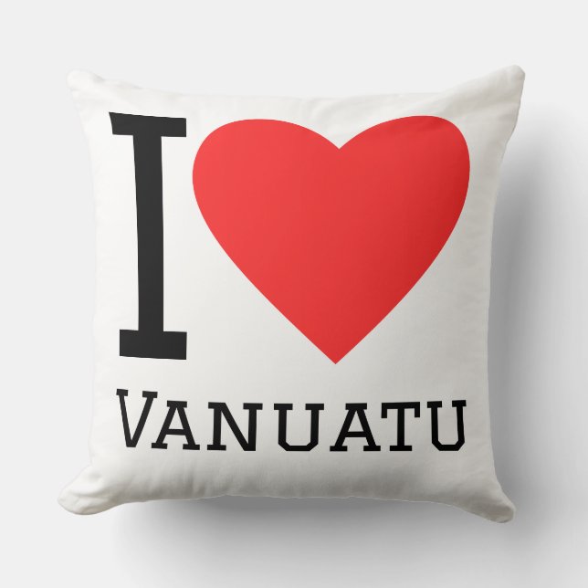 I love Vanuatu  Cushion (Front)