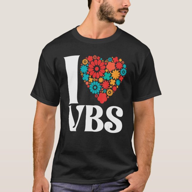 I Love VBS Vacation Bible School Crew Teacher Chri T-Shirt (Front)