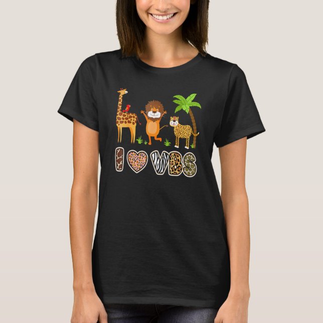 I Love Vbs Wild Animal Vbs Vacation Bible School T-Shirt (Front)