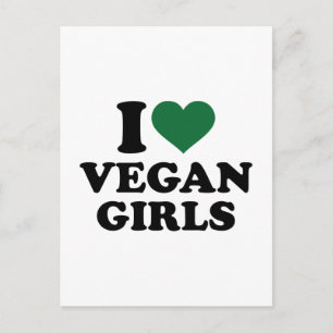 I love vegan girls postcard