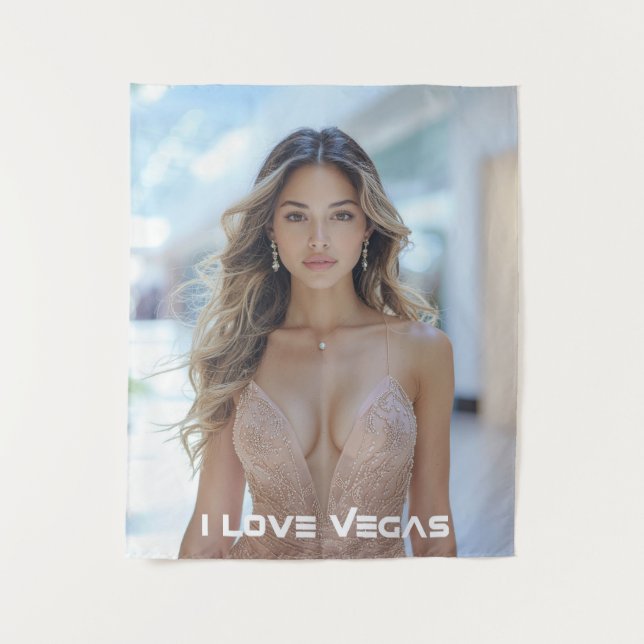 I LOVE VEGAS TAPESTRY (Front)