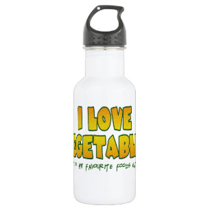 I love vegetables 532 ml water bottle