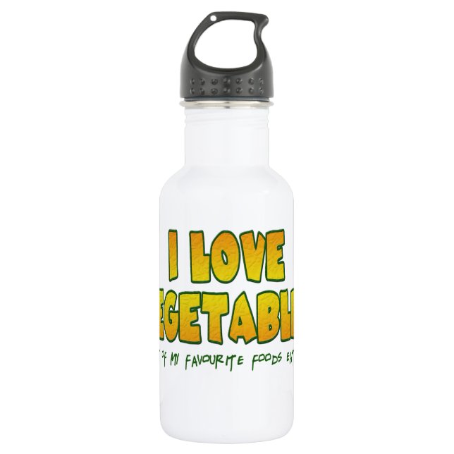 I love vegetables 532 ml water bottle (Front)