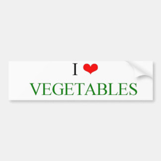 I love vegetables bumper sticker
