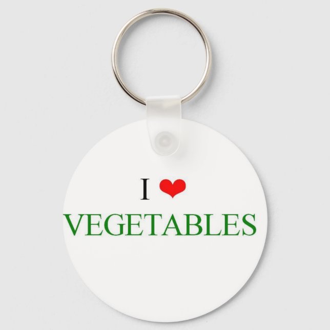 I love Vegetables Key Ring (Front)