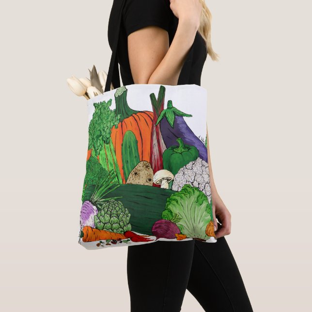 I Love Vegetables Tote Bag (Close Up)