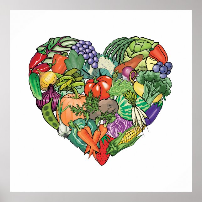 I Love Veggies Poster (Front)