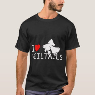 I Love Veiltail Goldfish Fancy Goldfish Aquarium F T-Shirt
