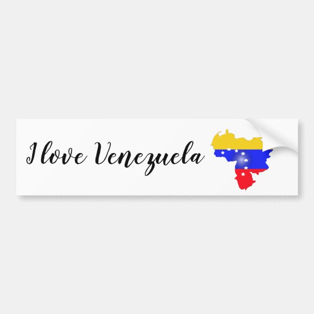 I love Venezuela Bumper Sticker (Front)