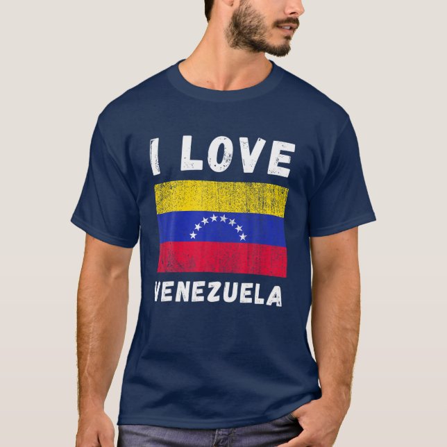 I Love Venezuela I Heart Venezuelan Family Travel T-Shirt (Front)