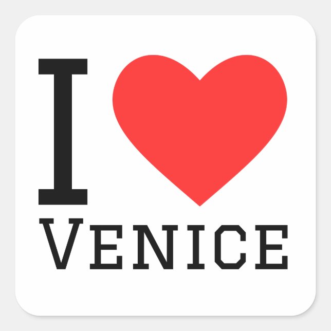 I love venice square sticker (Front)