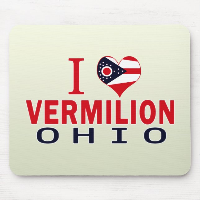 I love Vermilion, Ohio Mouse Mat (Front)