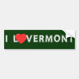I Love Vermont Bumper Sticker