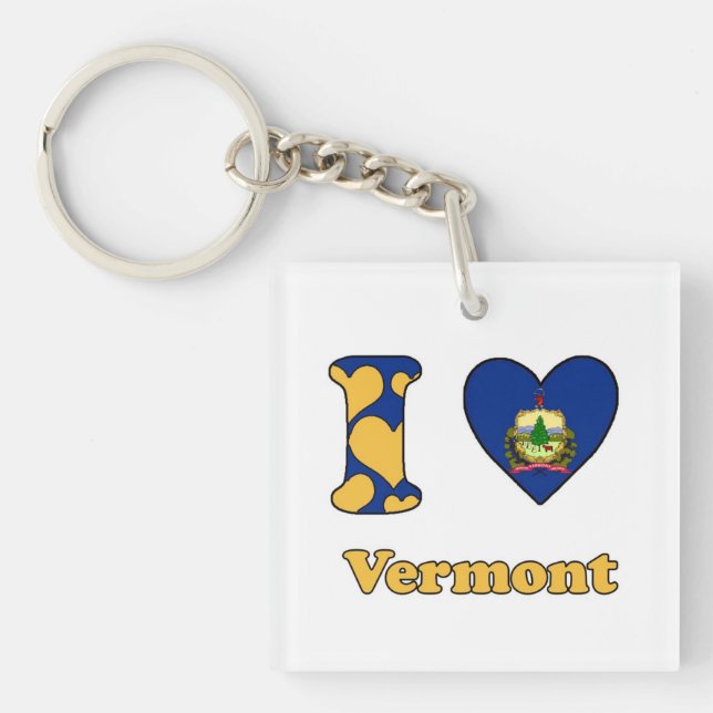 I love Vermont Key Ring (Front)