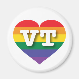 I Love Vermont Rainbow Heart Magnet