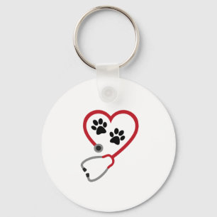 I love Veterinary Medicine Key Ring