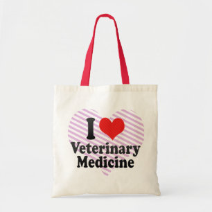 I Love Veterinary Medicine Tote Bag
